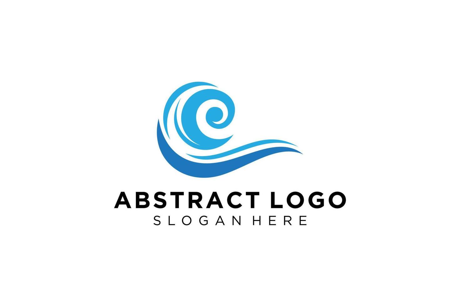 Abstract water wave splash logo symbol and icon design. vector