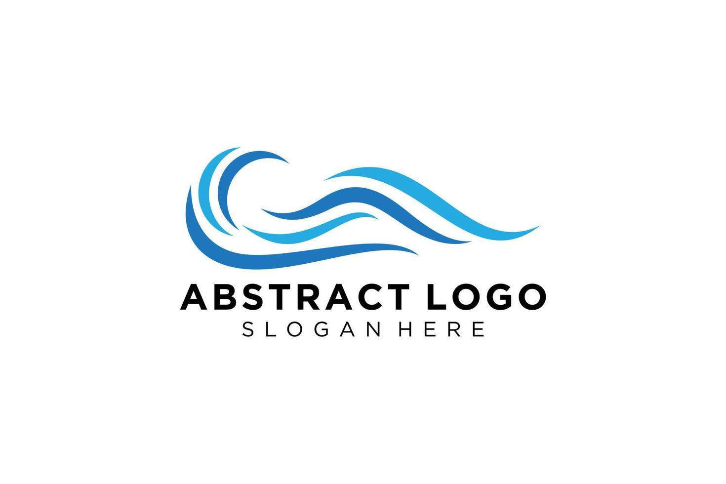 Abstract water wave splash logo symbol and icon design. vector