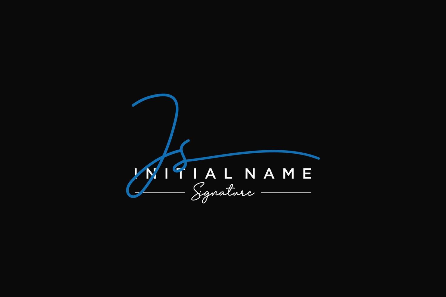 Initial JS signature logo template vector. Hand drawn Calligraphy lettering Vector illustration.