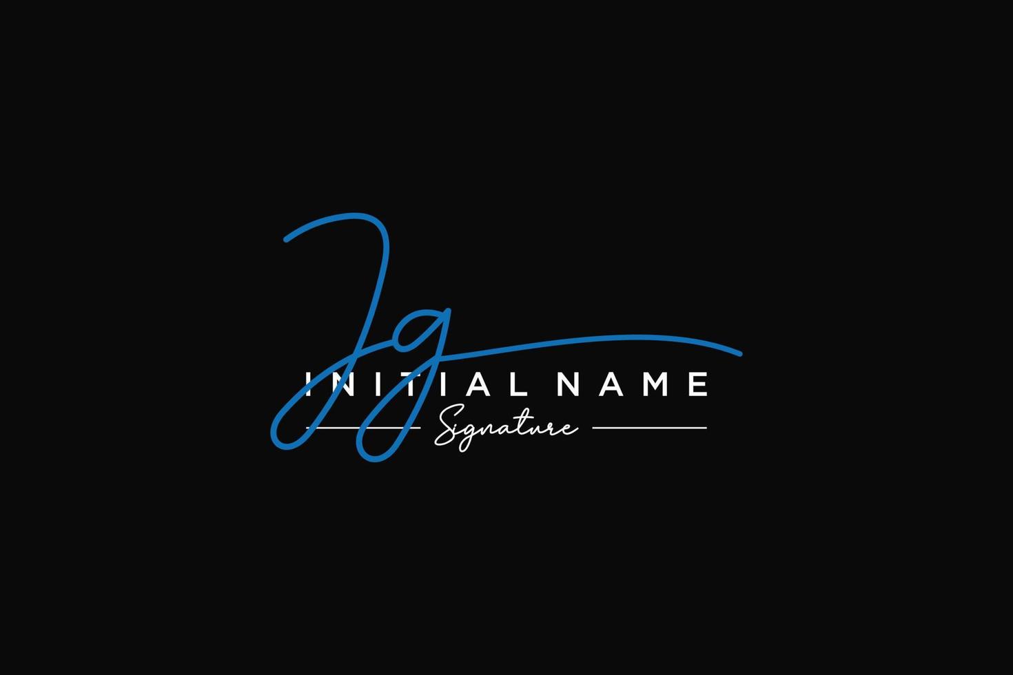 Initial JG signature logo template vector. Hand drawn Calligraphy lettering Vector illustration.