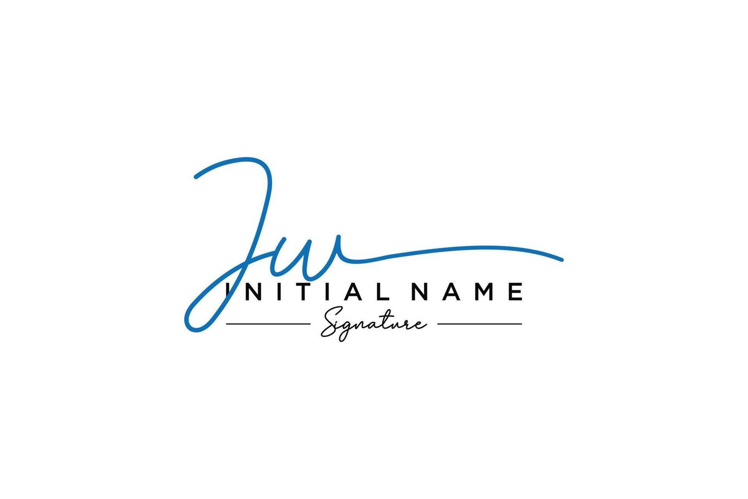 Initial JW signature logo template vector. Hand drawn Calligraphy ...