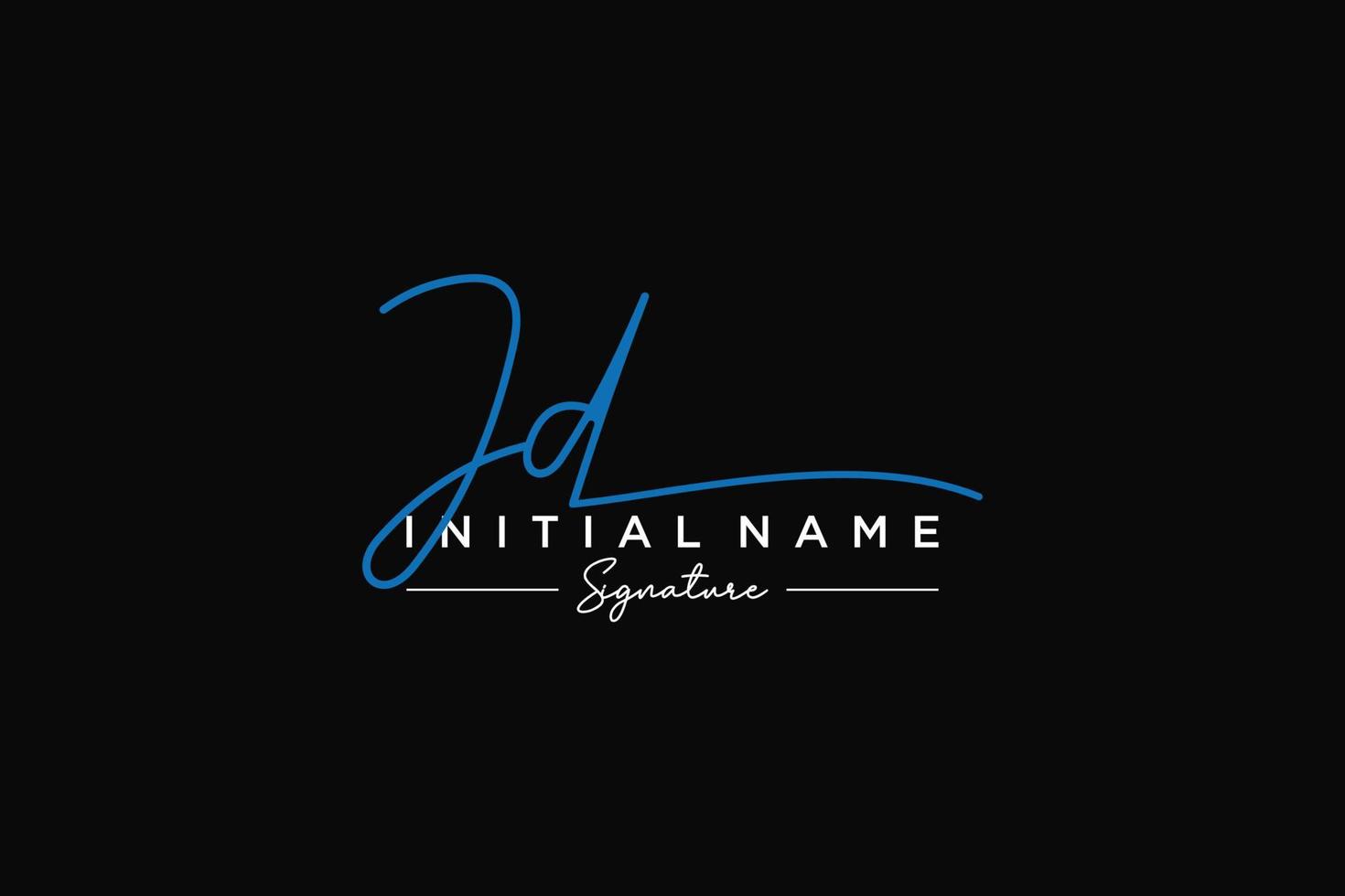 Initial JD signature logo template vector. Hand drawn Calligraphy lettering Vector illustration.