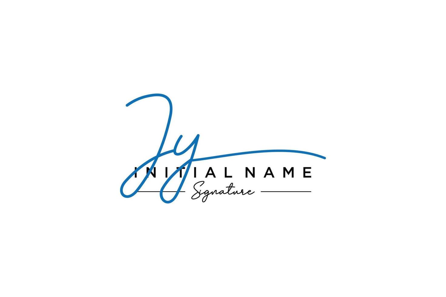 Initial JY signature logo template vector. Hand drawn Calligraphy lettering Vector illustration.