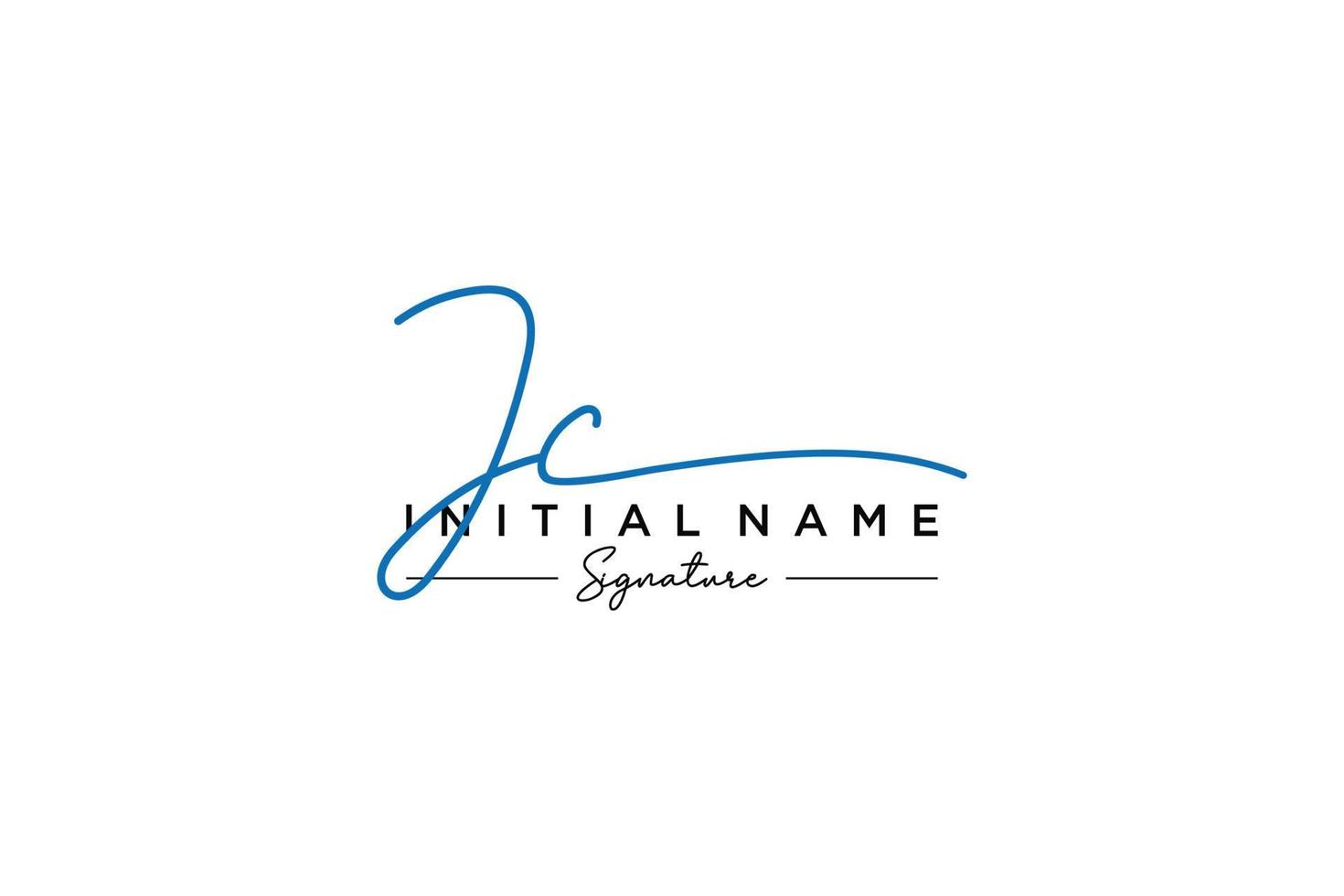 Initial JC signature logo template vector. Hand drawn Calligraphy lettering Vector illustration.