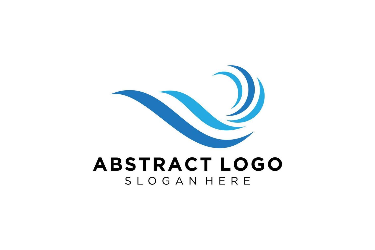 Abstract water wave splash logo symbol and icon design. vector