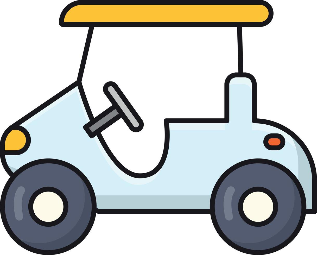 golf car vector illustration on a background.Premium quality symbols.vector icons for concept and graphic design.