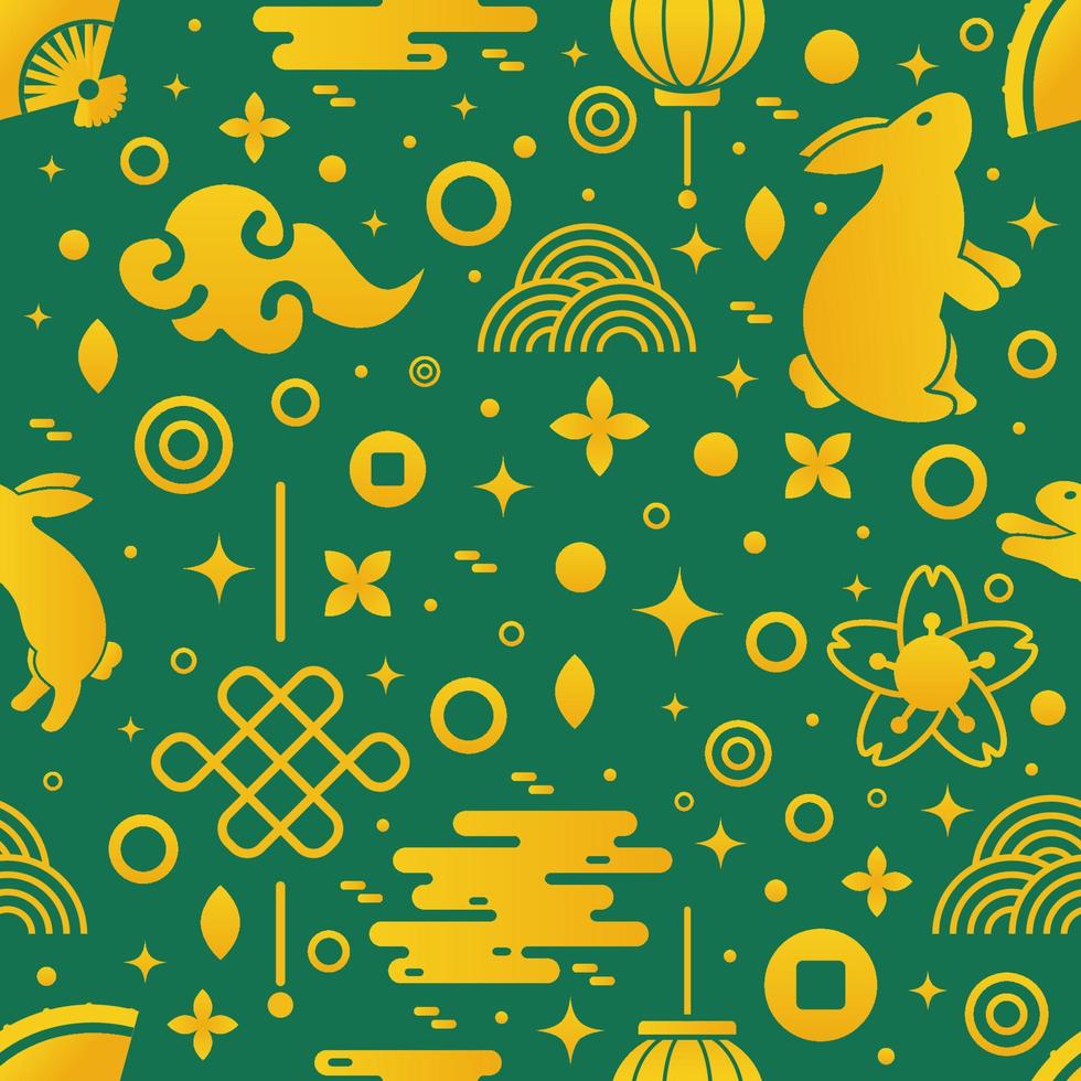 Jade Green Rabbit Year vector