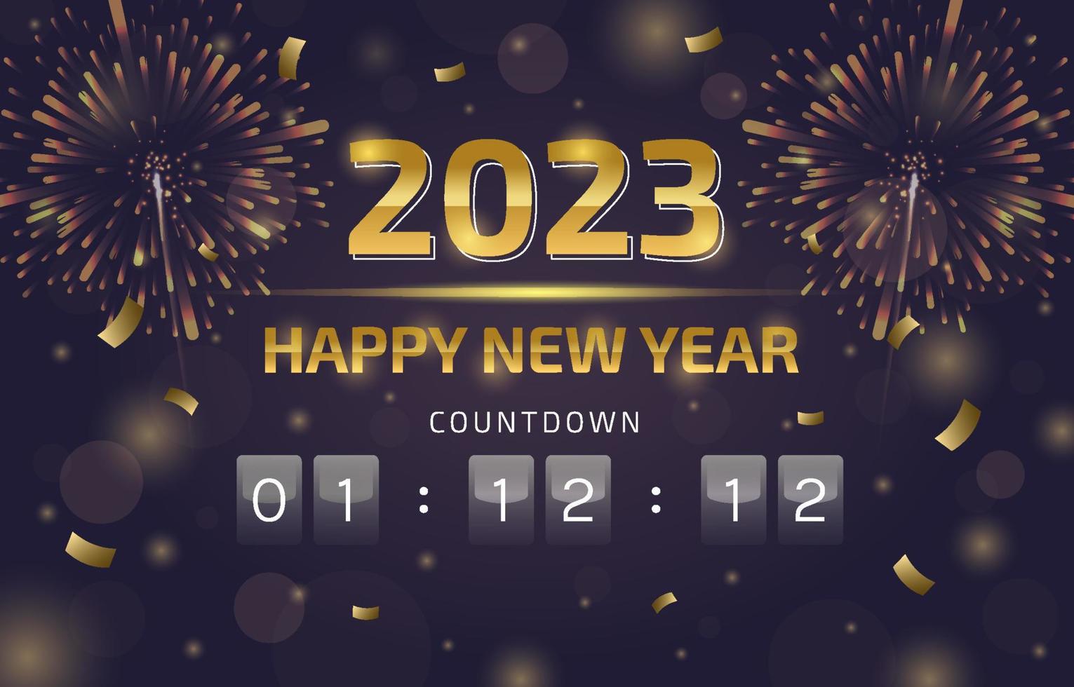cuenta regresiva de año nuevo hasta 2023 vector