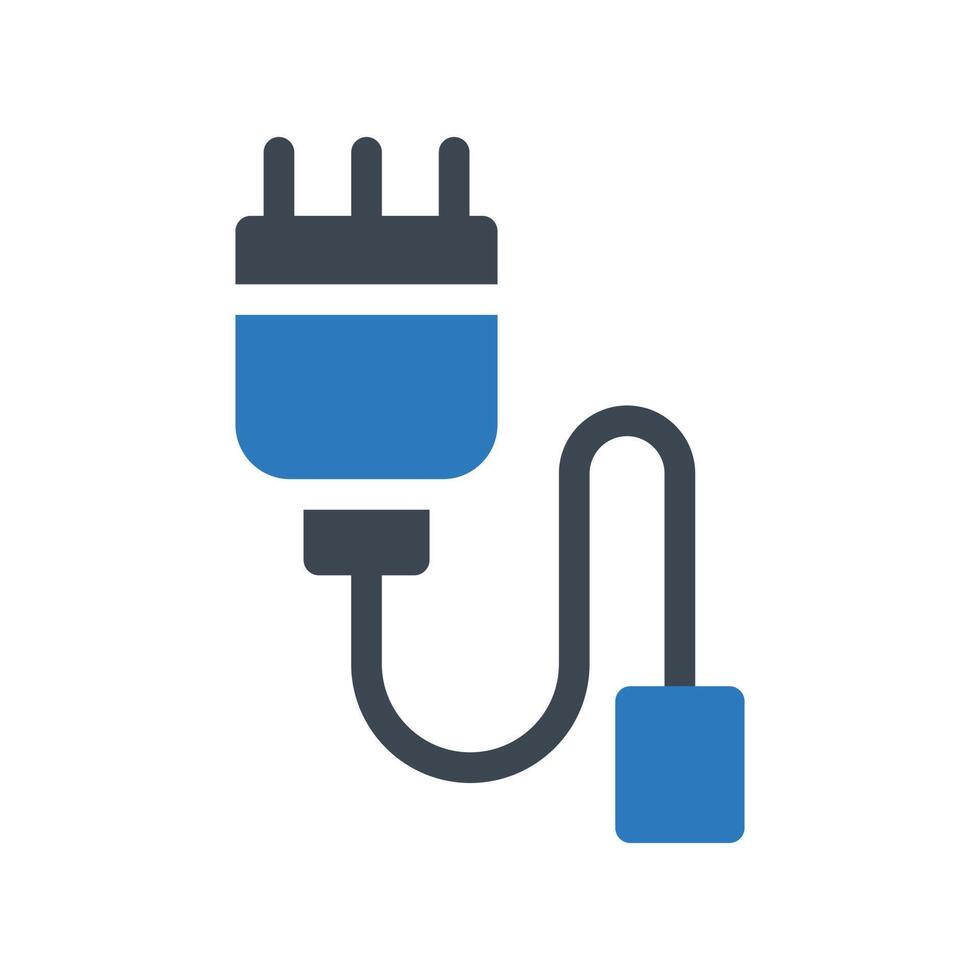 ilustración de vector de enchufe de cable en un fondo. símbolos de calidad premium. iconos vectoriales para concepto y diseño gráfico.