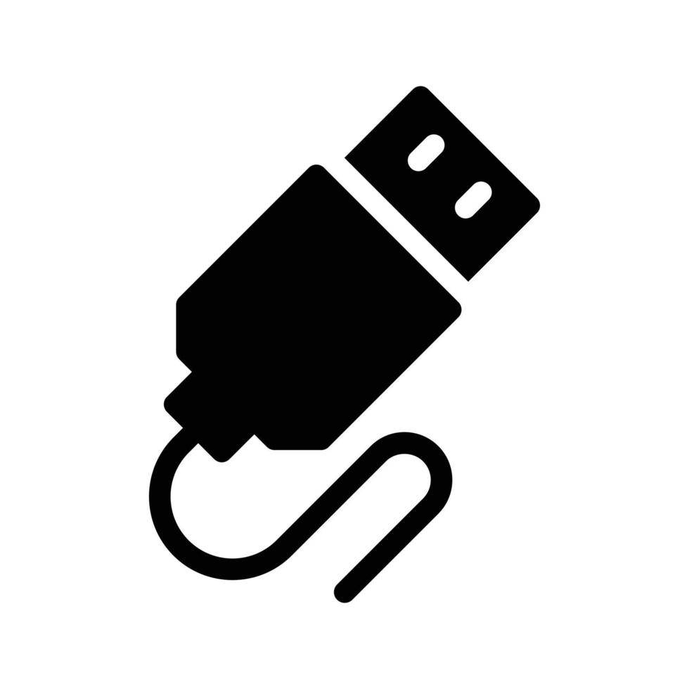 ilustración de vector de cable usb en un fondo. símbolos de calidad premium. iconos vectoriales para concepto y diseño gráfico.