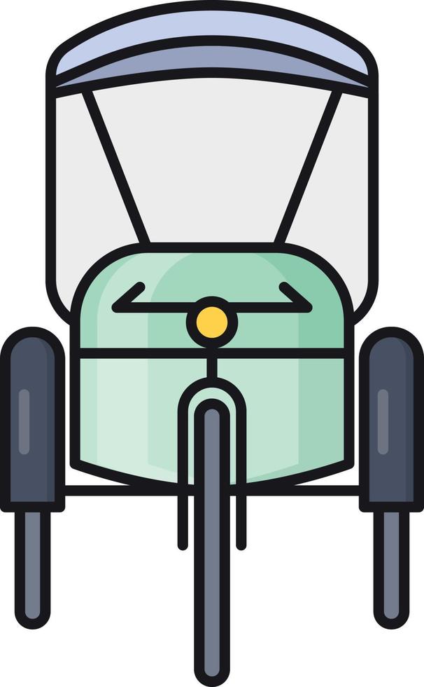ciclo rickshaw ilustración vectorial sobre un fondo.símbolos de calidad premium.iconos vectoriales para el concepto y el diseño gráfico. vector