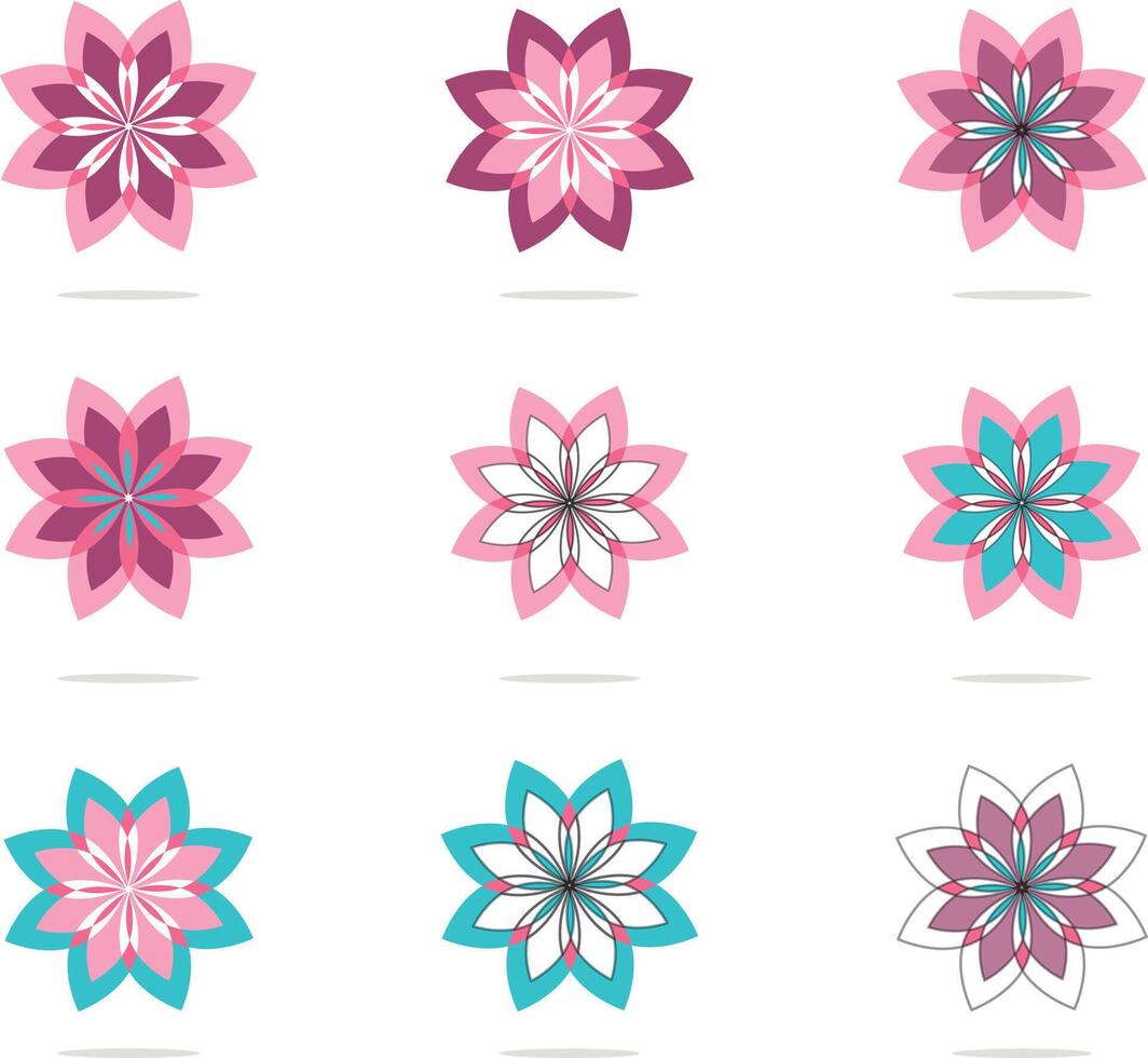 Beautiful abstract flowers vector design
