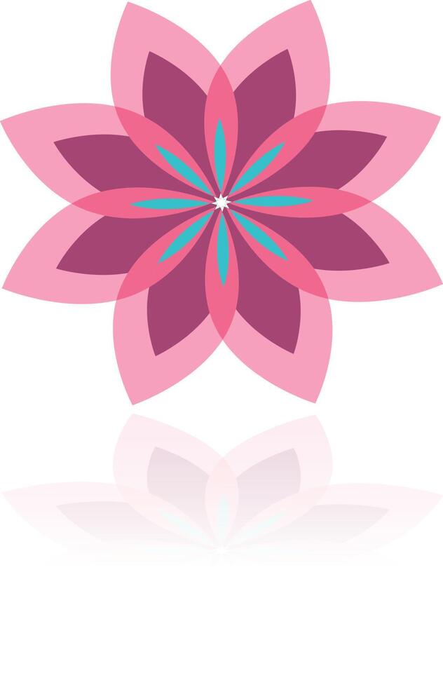 hermoso diseño de vector de flores abstractas