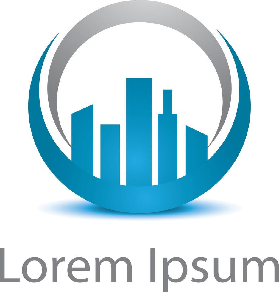 Building vector design, Skyline City logo.