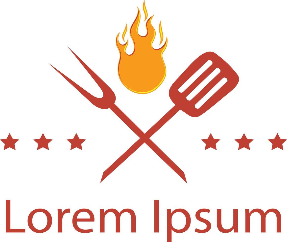 Barbecue party logo design. vector