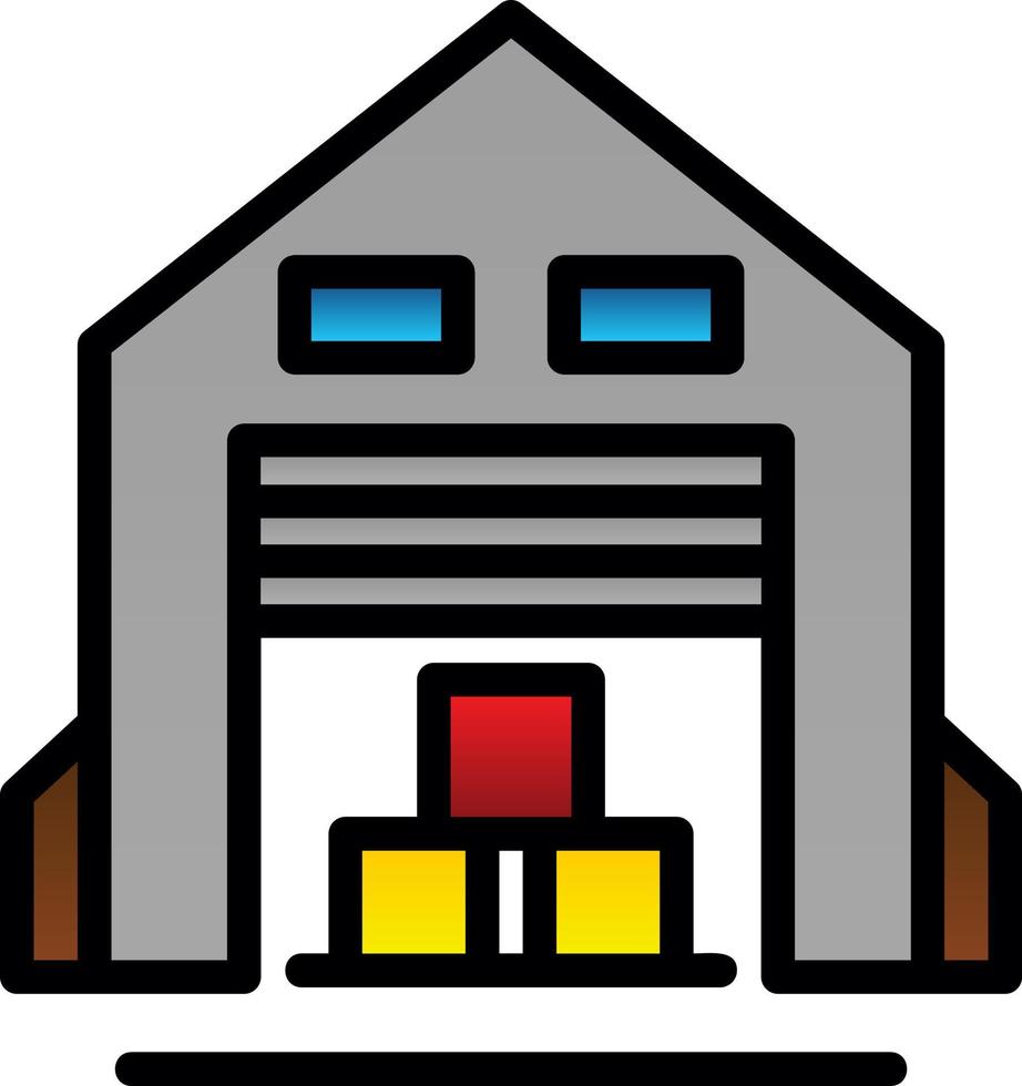 Warehouse Vector Icon Design