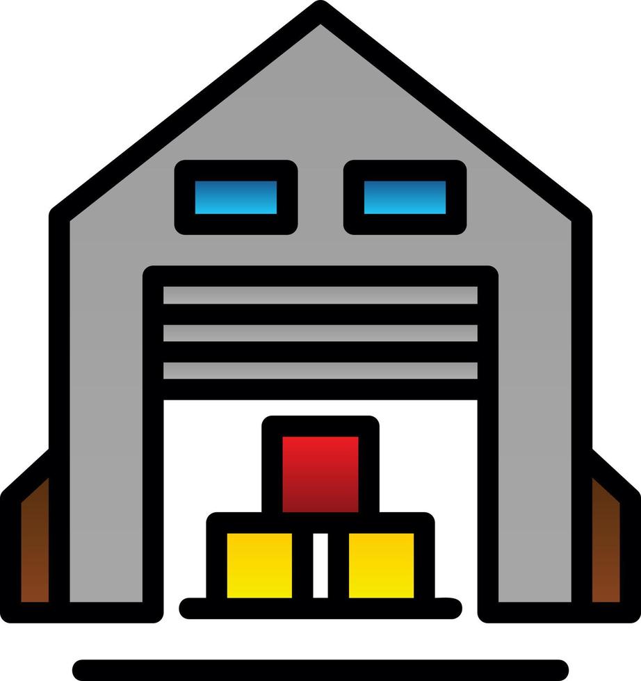 Warehouse Vector Icon Design