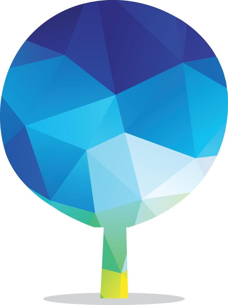 logotipo de árbol colorido, icono de árbol abstracto vector