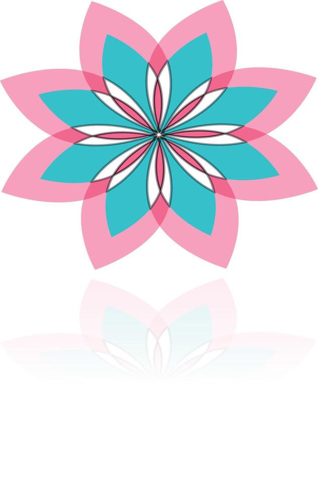 hermoso diseño de vector de flores abstractas