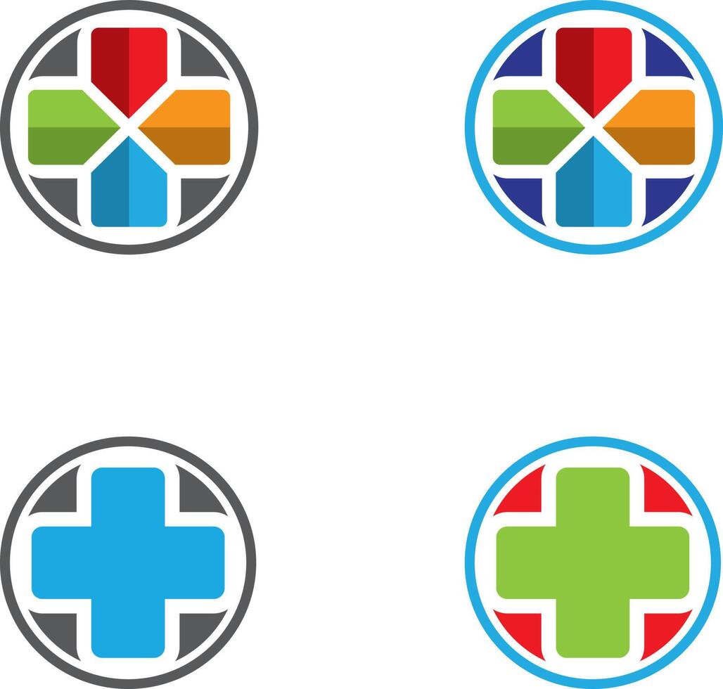 Medical logo, colorful cross vector