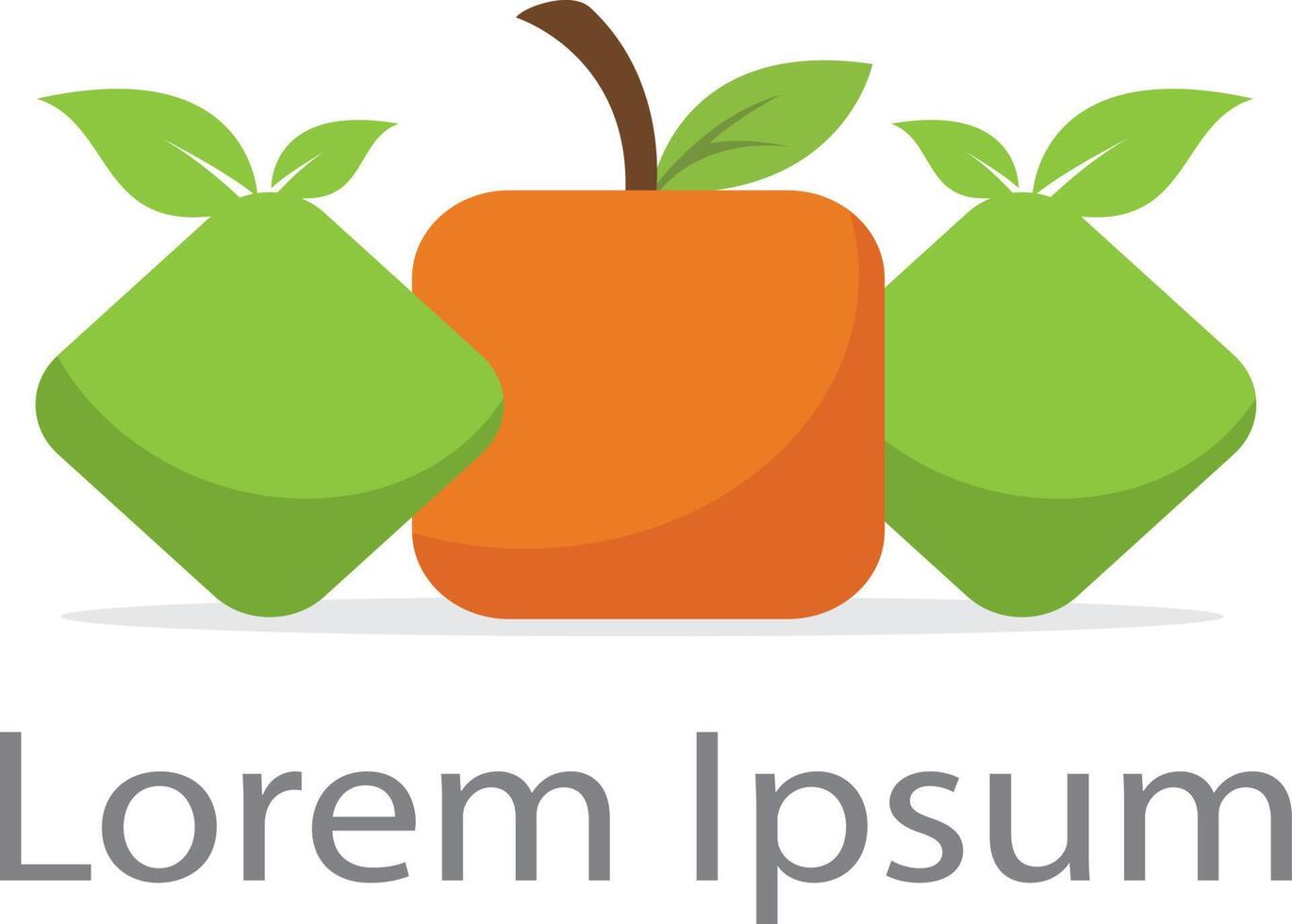 Healthy Food Logo Template. vector