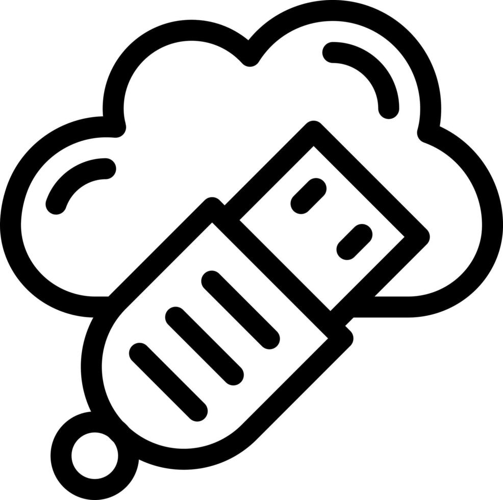 cloud usb vector illustration on a background.Premium quality symbols.vector icons for concept and graphic design.