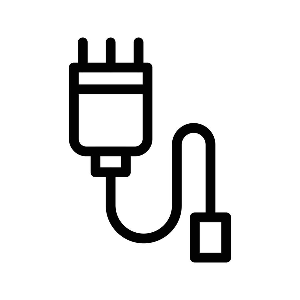 ilustración de vector de enchufe de cable en un fondo. símbolos de calidad premium. iconos vectoriales para concepto y diseño gráfico.