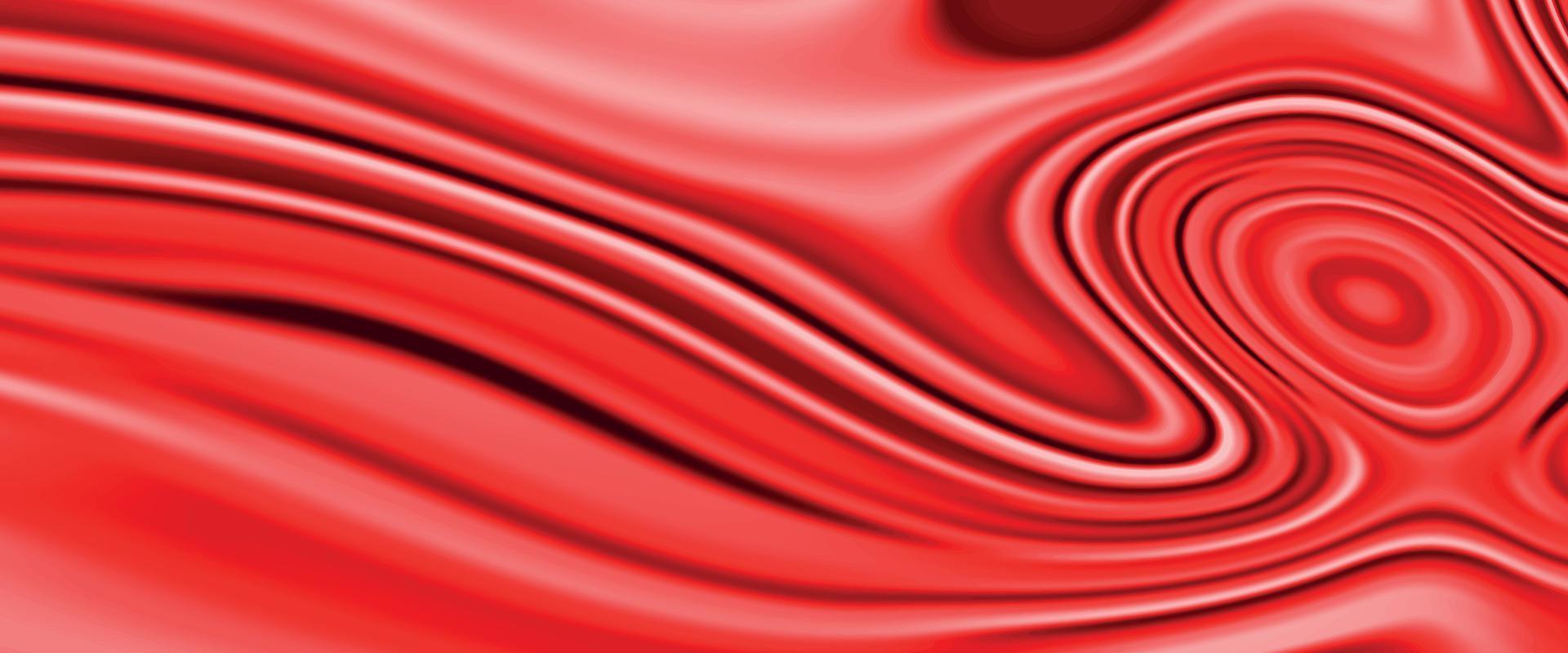 Red liquid marble texture. Digital blurred red background with spread liquify flow for design. Unique abstract liquified design. Mixture of acrylic paints, Beautiful stains of liquid nail lacquers vector