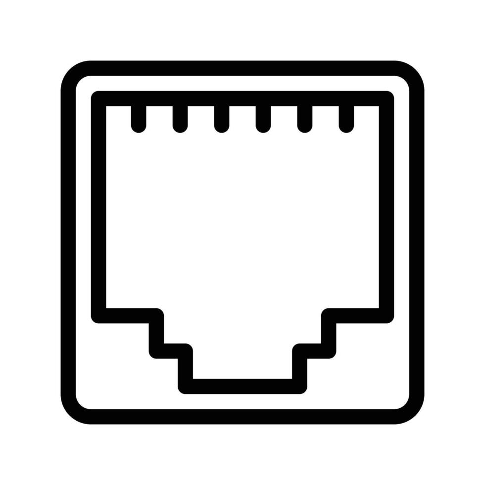 Ilustración vectorial rj45 en un fondo. Símbolos de calidad premium. Iconos vectoriales para concepto y diseño gráfico. vector