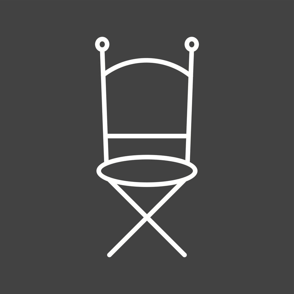 icono de línea de vector de silla única