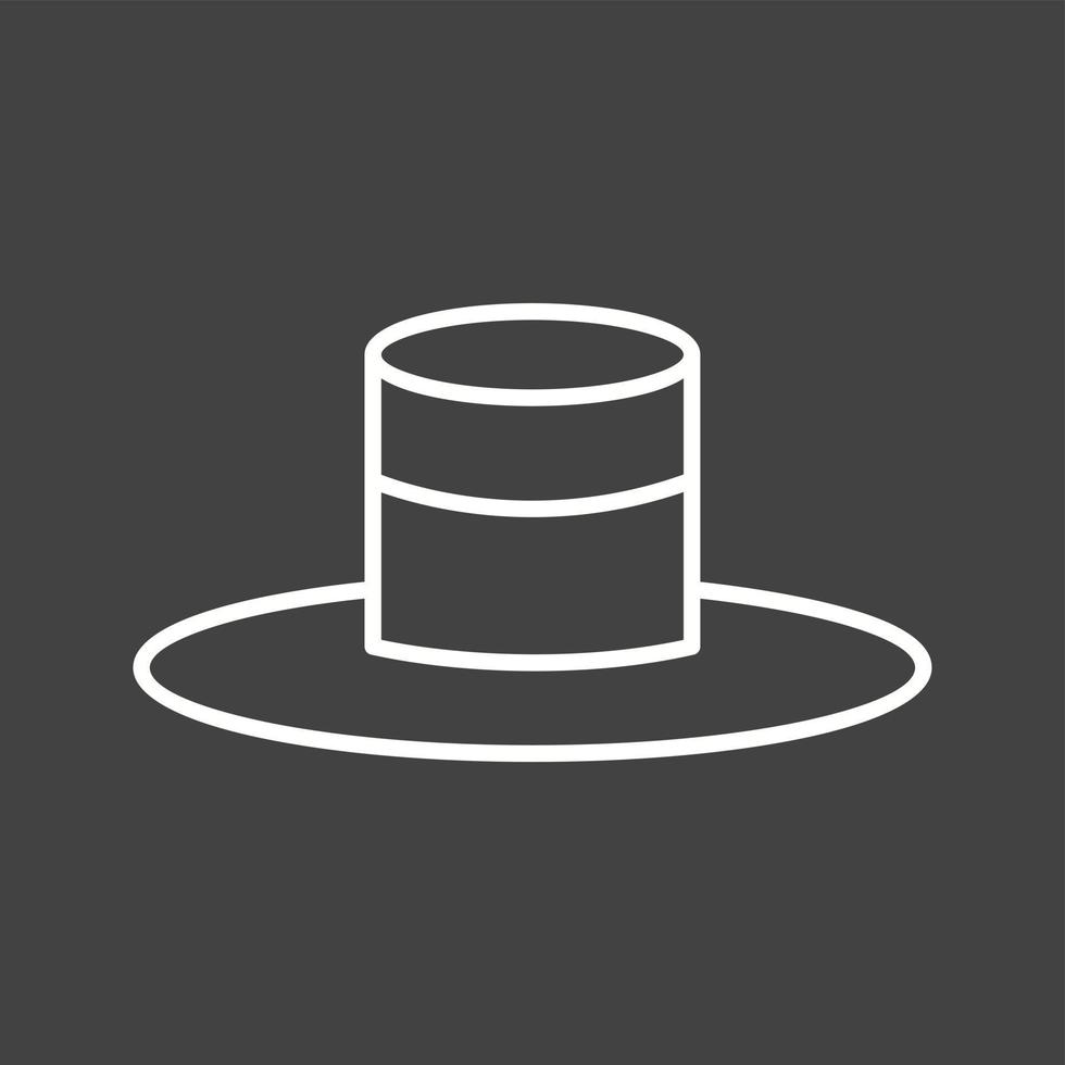Unique Hat Vector Line Icon