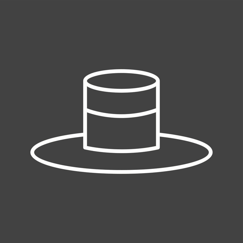 Unique Hat Vector Line Icon