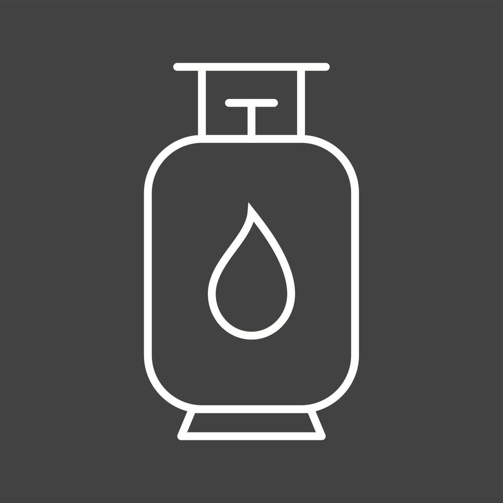 Unique Gas Cylinder Vector Line Icon