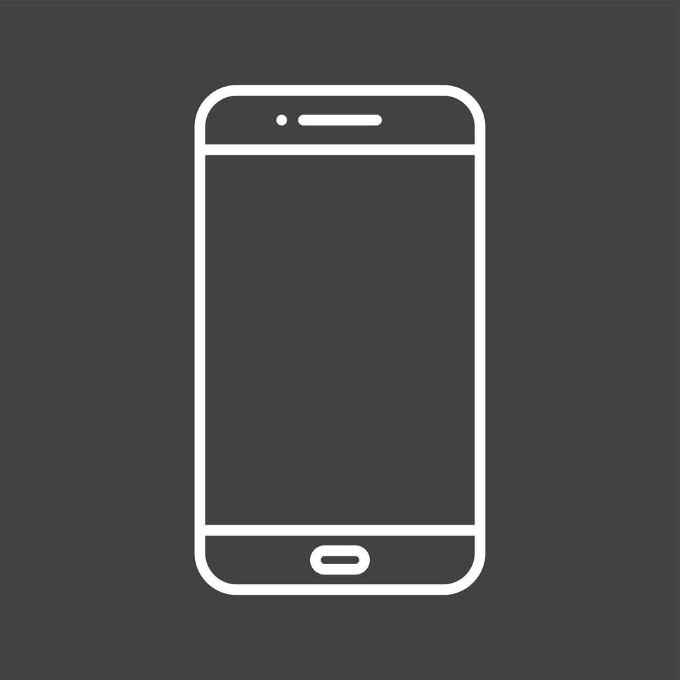 Unique Cell Phone Vector Line Icon