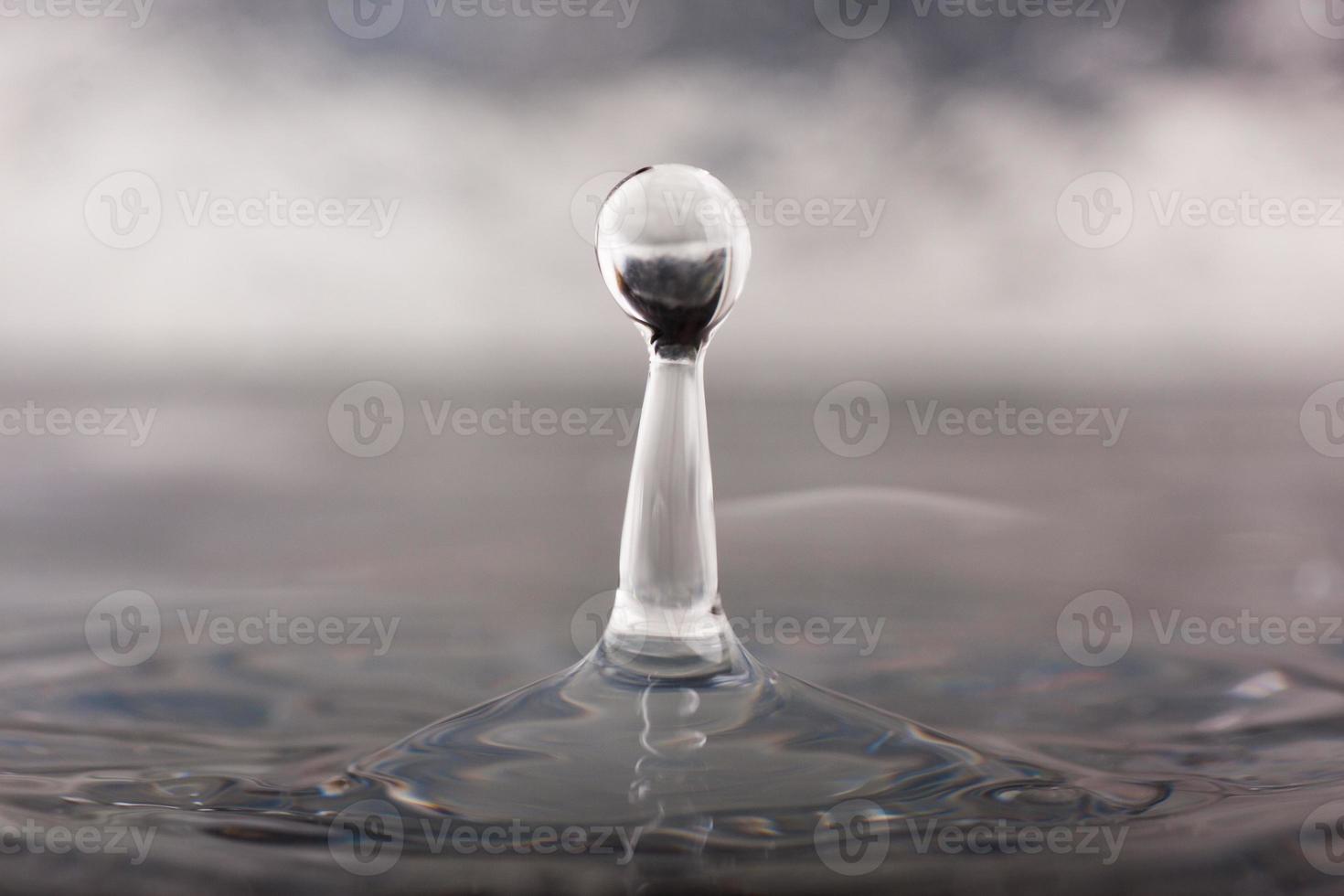 splashing a drop of water photo