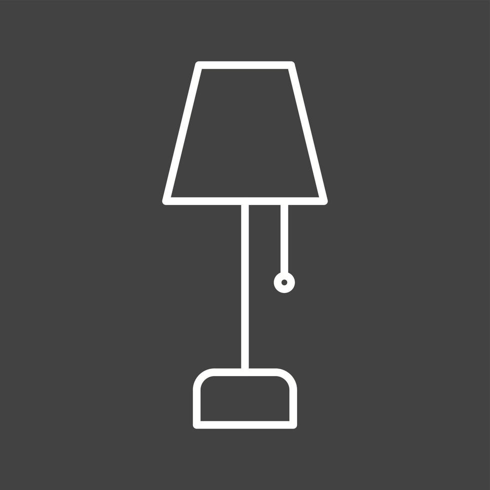Unique Lamp Line Vector Icon