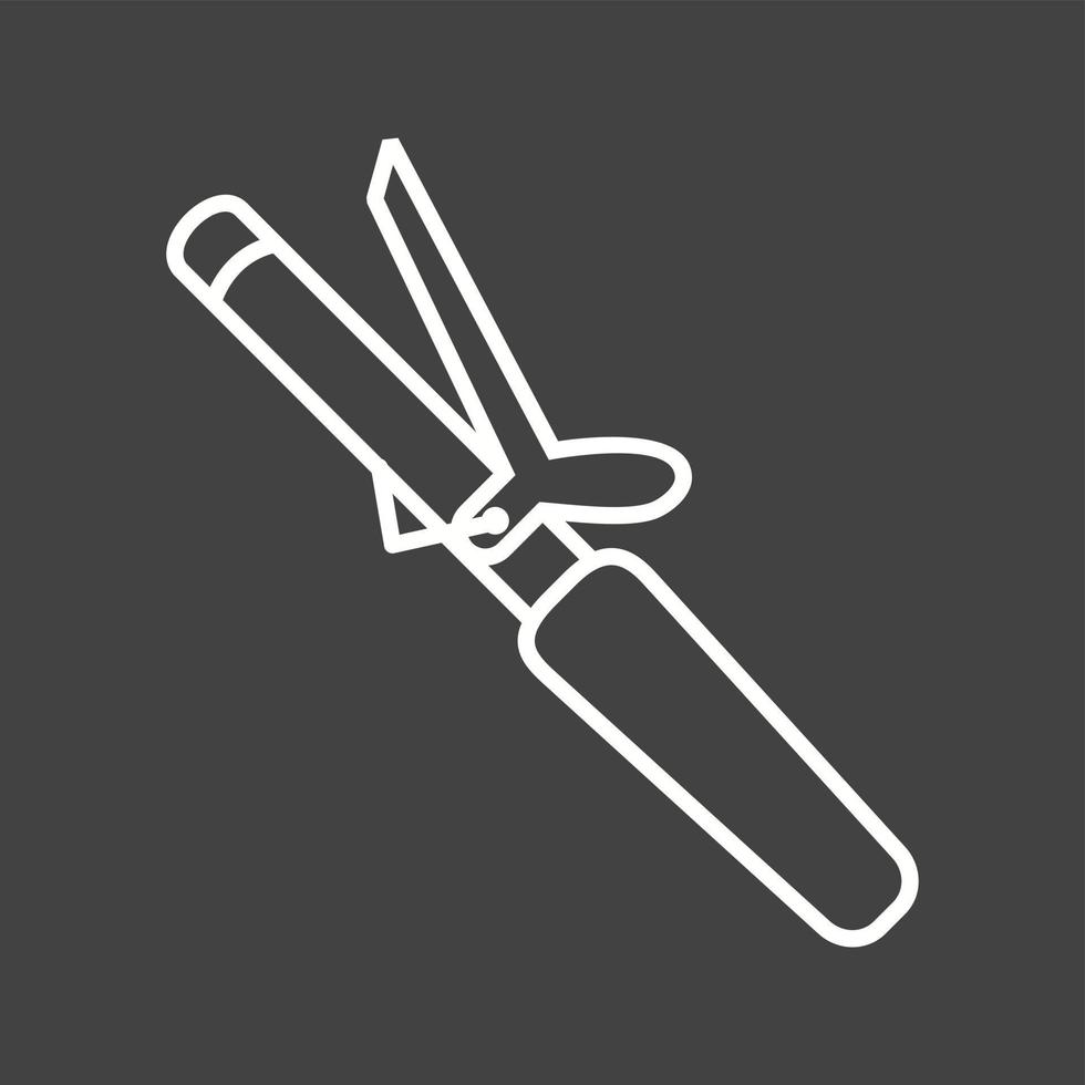 Unique Hair Roller Line Vector Icon