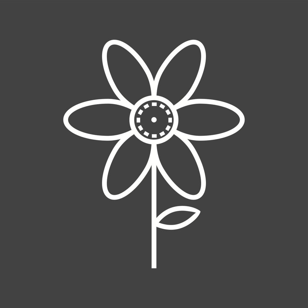 Unique Flower Vector Line Icon