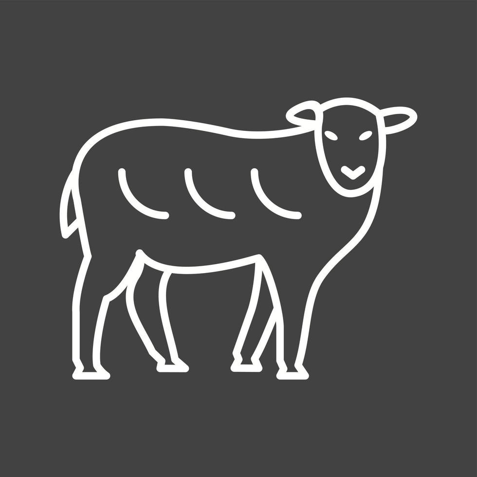 Sheep Unique Vector Line Icon