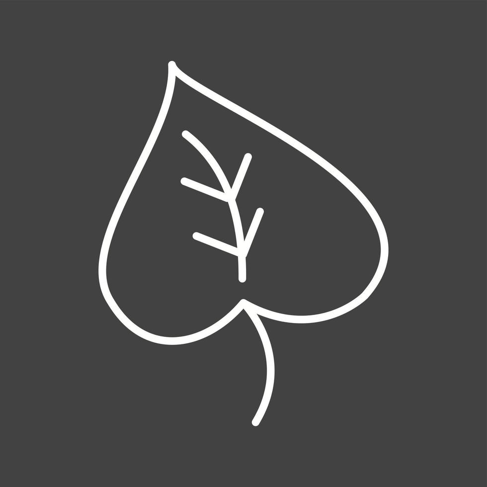 Unique Leaf Vector Line Icon