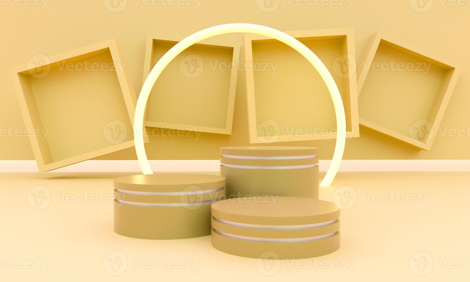 3d background for products podium scene with geometric platform. background vector 3d rendering with podium. stand to show any products. Stage showcase on pedestal studio photo