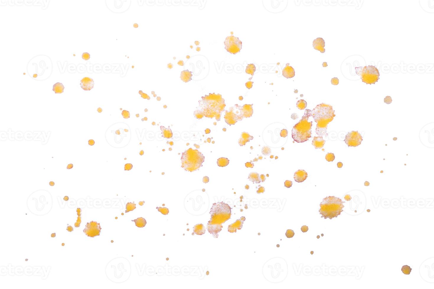 handmade yellow watercolor blots photo