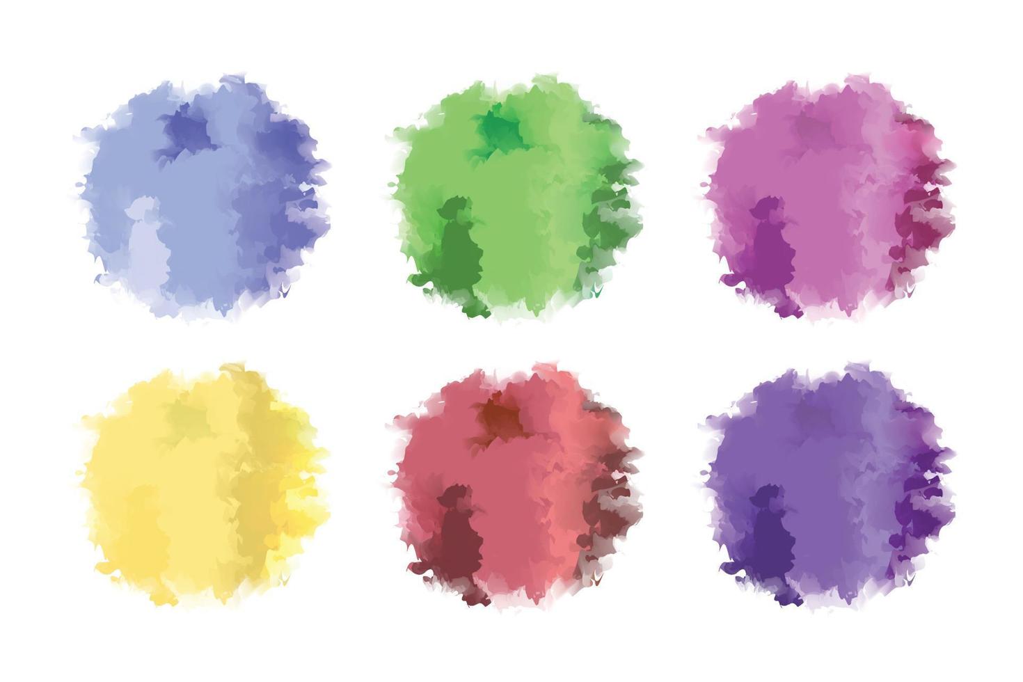 Water Colour Round Brushes vector