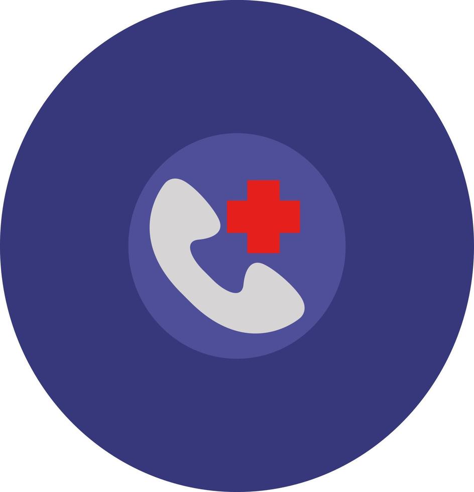 Health call, illustration, vector on a white background.