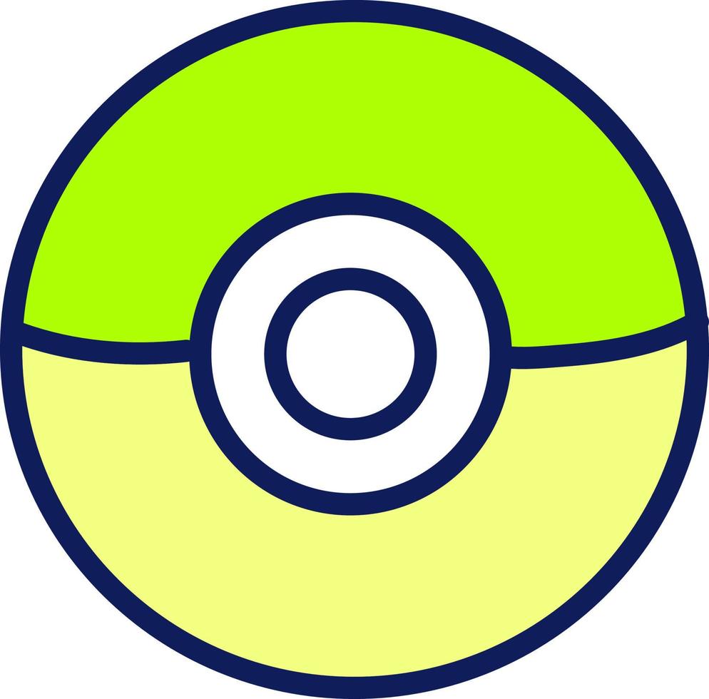 Poke ball, illustration, vector on a white background.