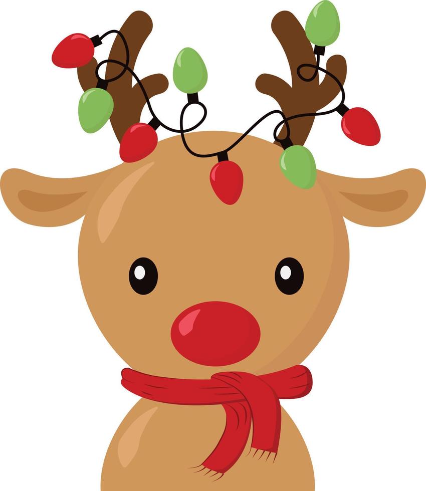 Baby deer, illustration, vector on white background.