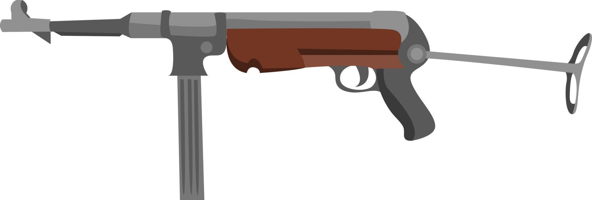 Pistola mp 40, ilustración, vector sobre fondo blanco