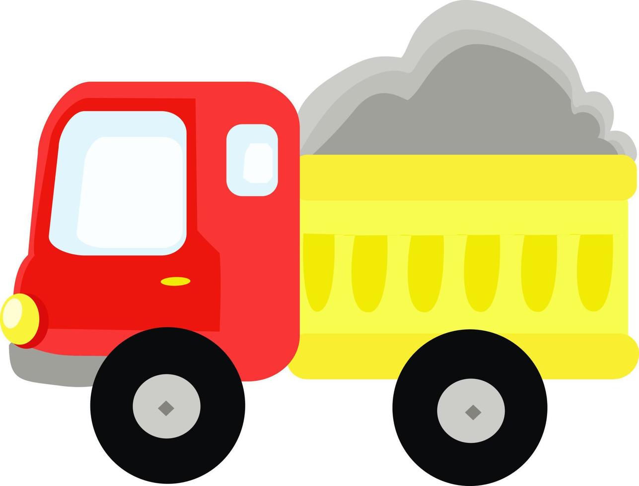 Kamaz truck, illustration, vector on white background