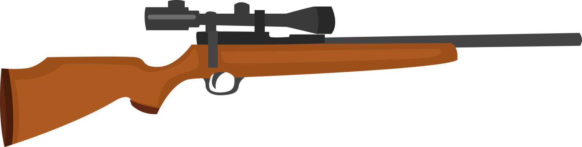 rifle de francotirador, ilustración, vector sobre fondo blanco