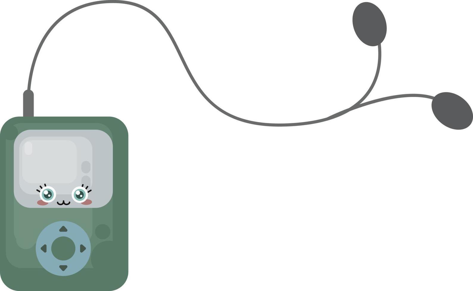 Mp3 player, illustration, vector on white background